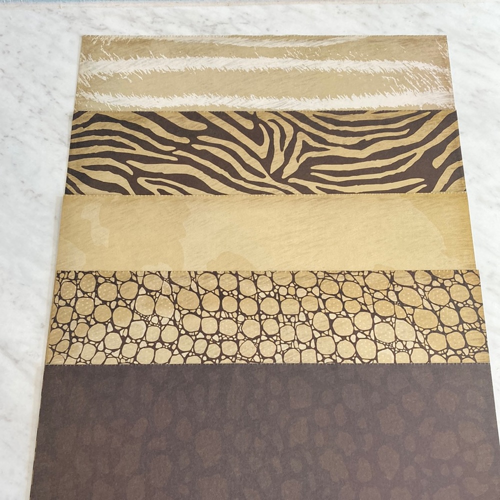 Tan Brown Animal Print 12x12 Scrapbook Paper 15 Sheets